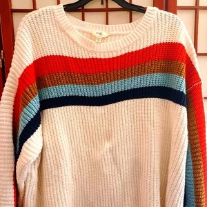 terra&sky 2X striped sweater